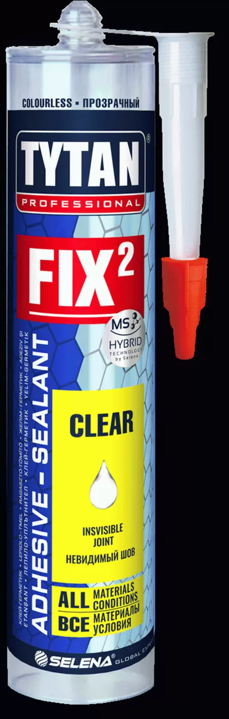 SILICON FIX 2 CLEAR TRANSP TYTAN 290ML-1