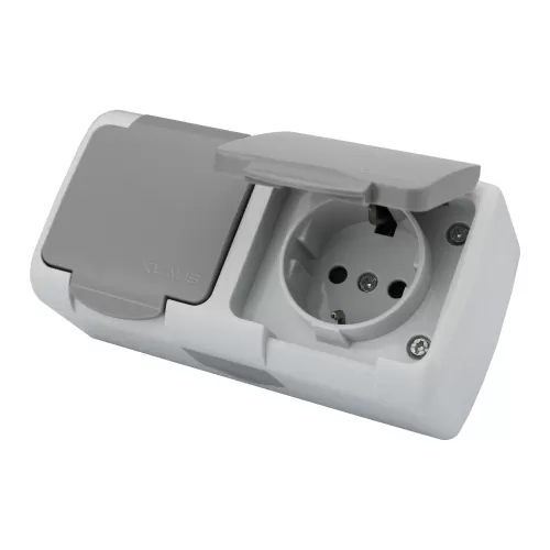 1-KE21108-KLAUS-IP54-PRIZA-DUBLA-SCHUCKO-SUPRAFATA-ALBA