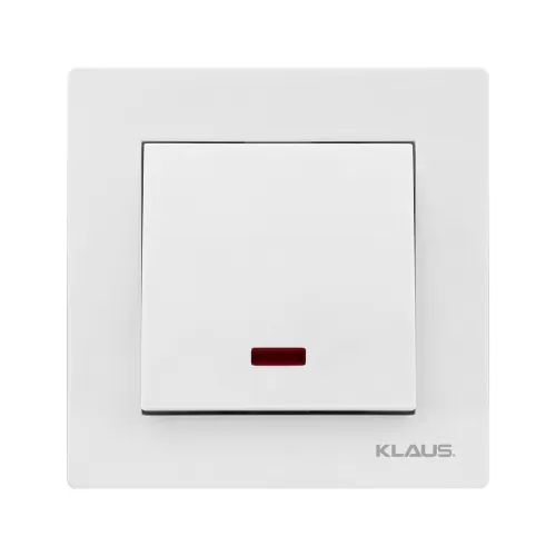 7-KE01102-KLAUS-ALB-INTRERUPATOR-SIMPLU-CU-LED