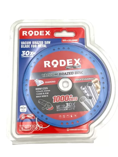 RRM125S RODEX PANZA DE FERESTRAU 125MM LIPITA IN VID PT ME-1