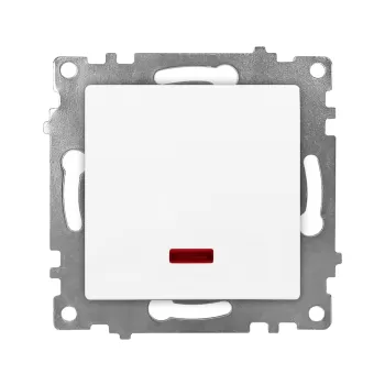 KE01102W KLAUS FRMLS. INTRERUPATOR ALB SIMPLU CU LED-1