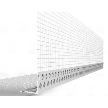PROFIL COLTAR PVC CU PLASA 10*10MM 2.5M V-1