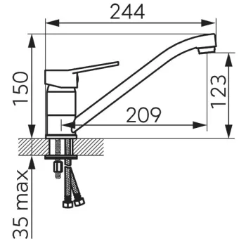 BIS4A BATERIE PERETE LAVOAR 25CM-2