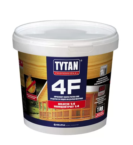 SOLUTIE IGNIFUGARE ROSU 1KG TYTAN-1