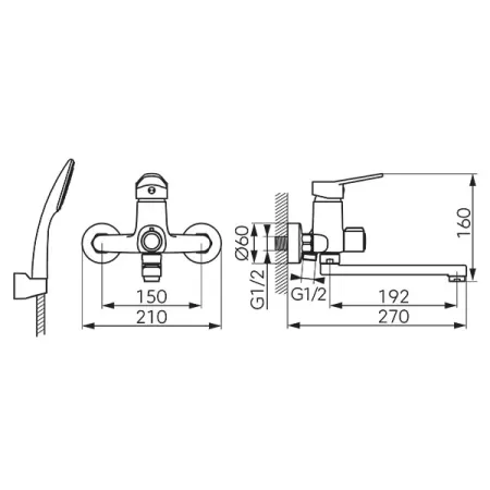 BIS33A BATERIE PERETE CADA/DUS 33CM-2