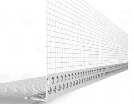 PROFIL COLTAR PVC CU PLASA 10*10MM 2.5M V-1