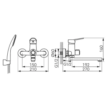 BIS33A BATERIE PERETE CADA/DUS 33CM-2