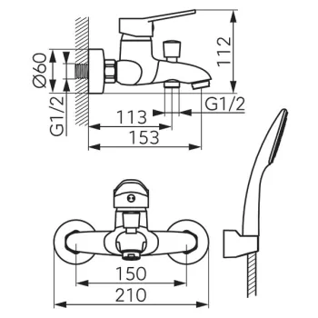 BIS11 BATERIE PERETE CADA/DUS-2
